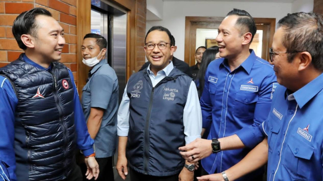 Anies Baswedan ketemu AHY dan elite Partai Demokrat.