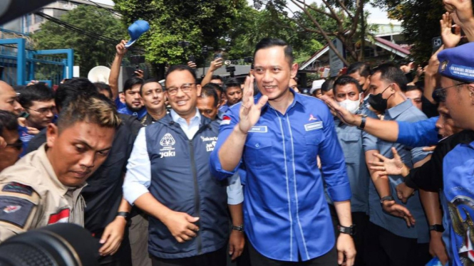 Anies Baswedan dan Ketum Partai Demokrat Agus Harimurti Yudhoyono (AHY).