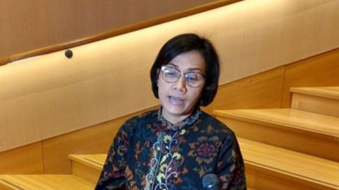Menteri Keuangan Sri Mulyani Indrawati saat ditemui di sela Pertemuan Tahunan IMF- WB di Washington DC, AS.