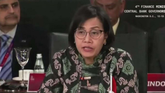 Menteri Keuangan Sri Mulyani di Washington DC.