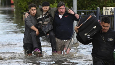 Banjir melanda kota Melbourne, Australia.