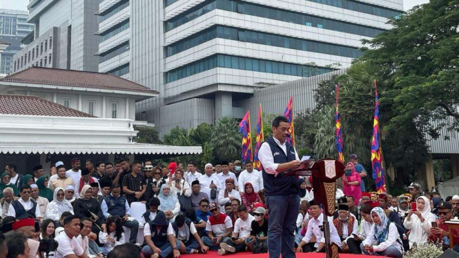 Riza Patria saat perpisahan di Balai Kota