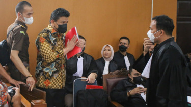 Ferdy Sambo saat jalani sidang perdana.