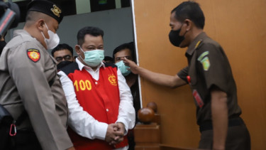 Kuat Maruf saat persidangan kasus pembunuhan Brigadir J