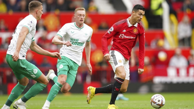 Cristiano Ronaldo saat Manchester United melawan Newcastle United