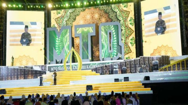 Direktur Jenderal Bimas Islam, Kamarudin Amin, menutup MTQ Nasional ke-29.