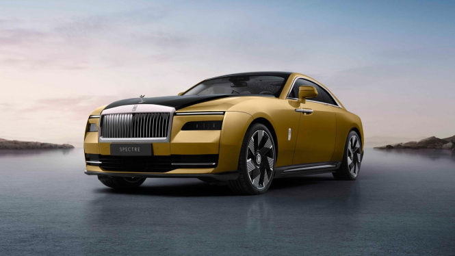 Ilustrasi gambar mobil listrik Rolls Royce Spectre