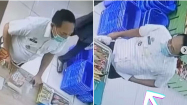 Pria berseragam dinas diduga mencuri cokelat