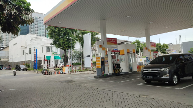 SPBU Shell di Kemang lokasi TKP adik artis Bertrand Antolin ditabrak