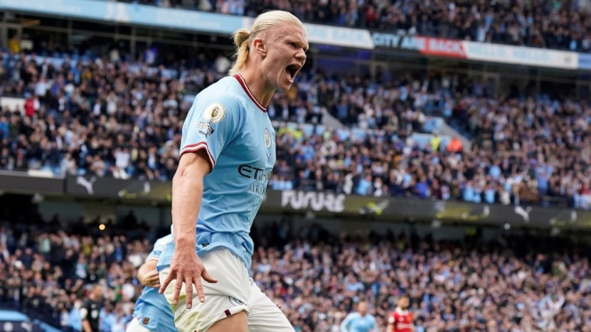 Penyerang Manchester City, Erling Haaland