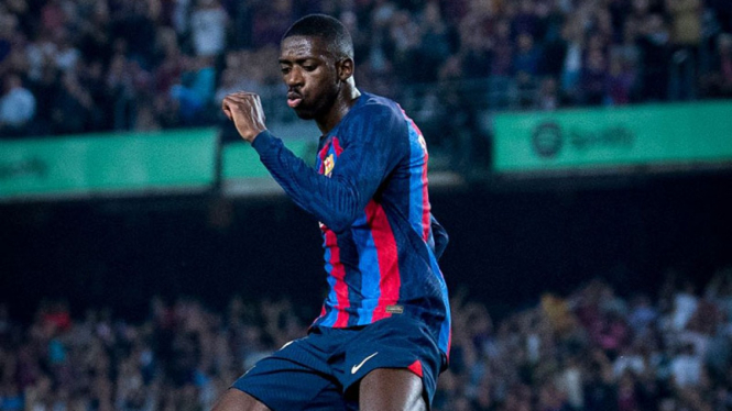 Selebrasi Ousmane Dembele