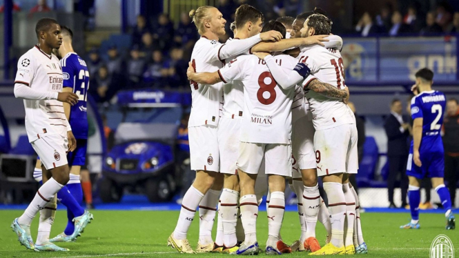 Hasil pertandingan Dinamo Zagreb vs AC Milan 0-4