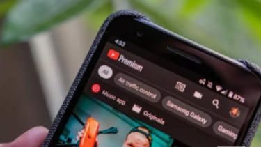 Tampilan YouTube Premium.