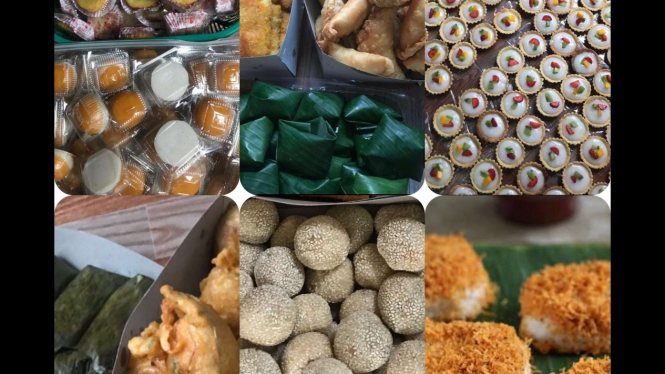 Aneka jajanan kue pasar Ibu Mailani. 