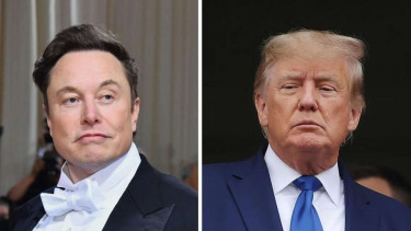 Elon Musk dan Donald Trump.