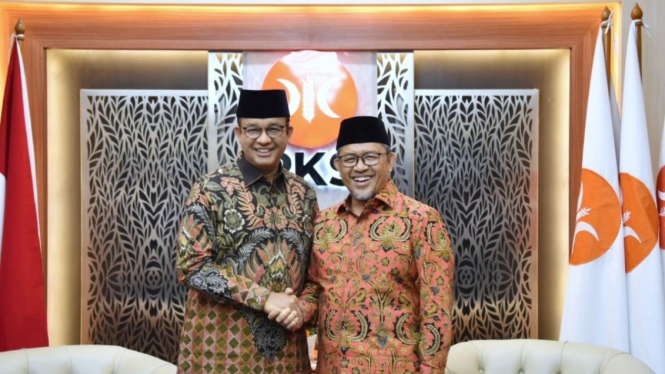 Anies Baswedan dan Wakil Ketua Majelis Syuro PKS Ahmad Heryawan alias Aher.