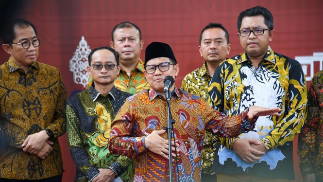 Cak Imin bersama elite PKB menemui Presiden Jokowi di Istana Negara.