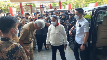 Gubernur Jawa Tengah, Ganjar Pranowo sambut Menpora RI, Zainudin Amali
