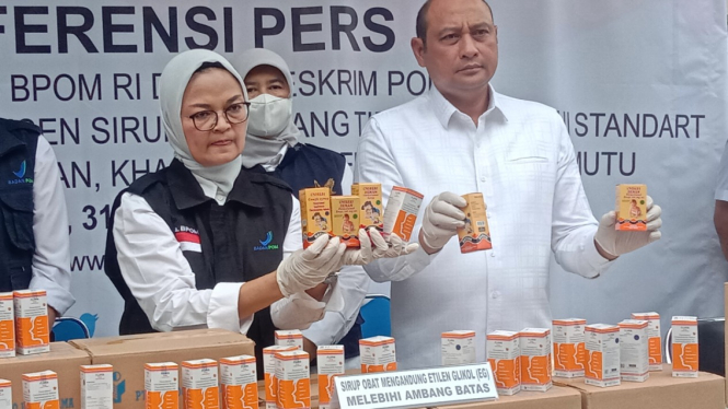 Konferensi pers BPOM terkait obat sirup yang mengandung EG dan DEG