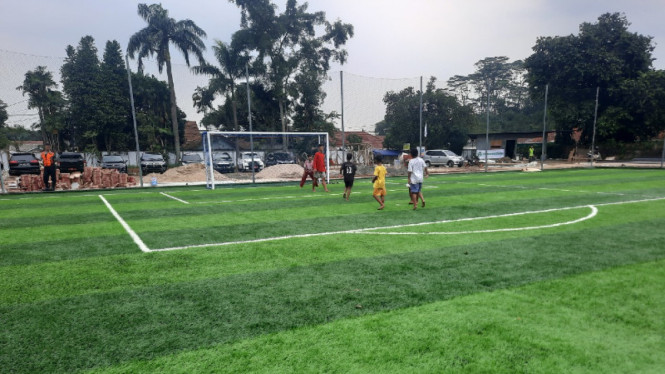 Pembangunan Taman dan lapangan bola Manunggal ditargetkan rampung November 2022.