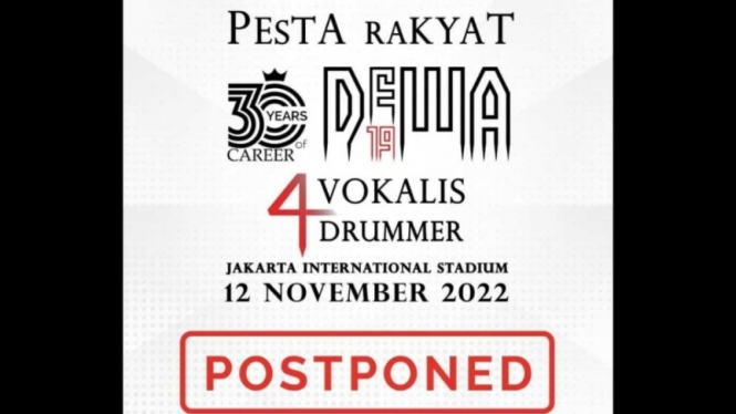 Konser Pesta Rakyat Dewa 19 di JIS resmi ditunda 