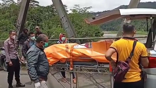 Jasad ditemukan warga di sungai Ciwulan, Kampung Sukarame, Tasikmalaya, Jabar.