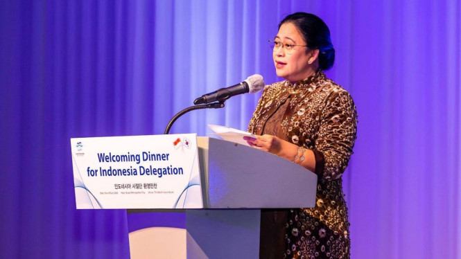 Ketua DPR Puan Maharani saat dapat gelar doktor honoris causa di Korsel