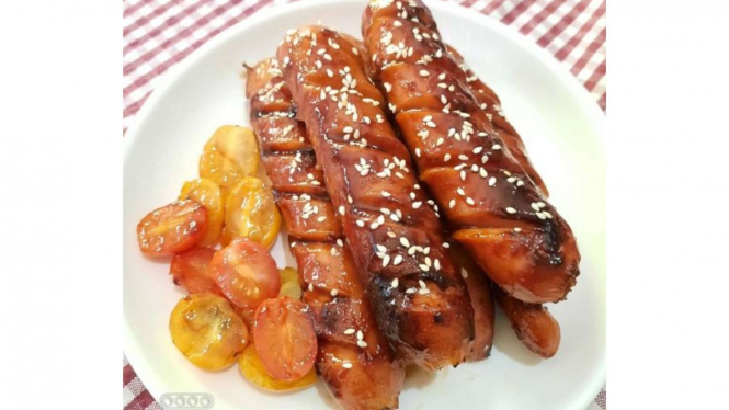 Sosis Bakar Pedas Manis
