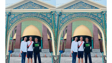 Daniel Mananta dan Ustaz Abdul Somad di Masjid Raya Pekanbaru