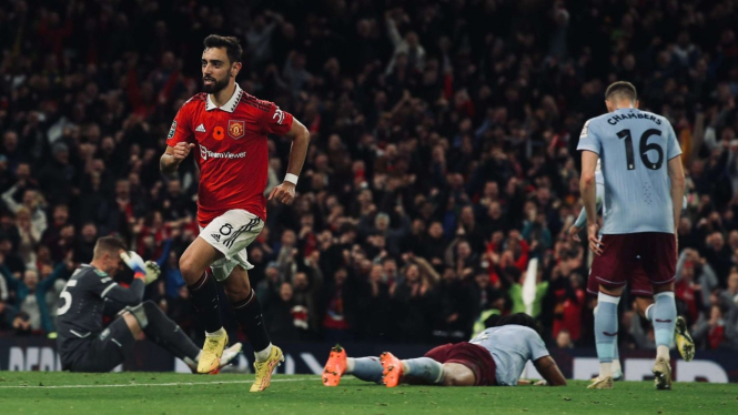 Bruno Fernandes, Hasil Duel Manchester United vs Aston Villa 4-2