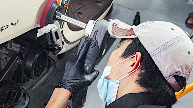 VIVA Otomotif: Ilustrasi coating bodi sepeda motor.