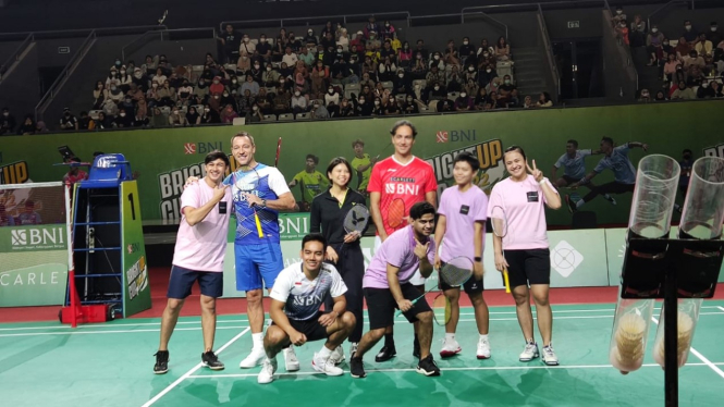 John Terry dan Alessandro Nesta usai tampil di laga ekshibisi