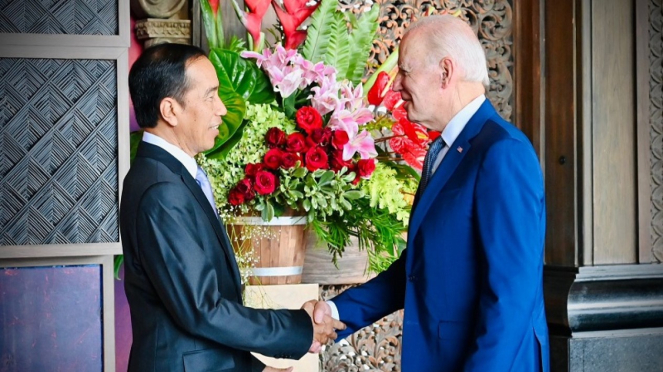 Presiden RI Jokowi dan Presiden Amerika Serikat Joe Biden