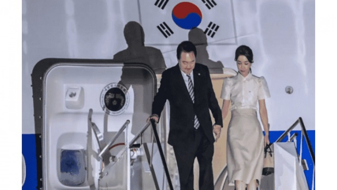 Presiden Korsel dan istri