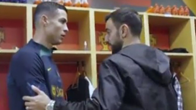 Cristiano Ronaldo dan Bruno Fernandes