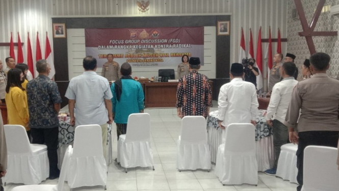 Diskusi radikalisme dan terorisme di Polresta Serang Kota