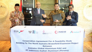 Inalum gandeng perusahaan asal Uni Emirat Arab, Emirates Global Aluminium (EGA).