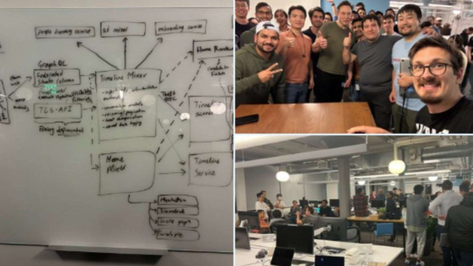 Elon Musk kumpulkan karyawan Twitter di malam hari.