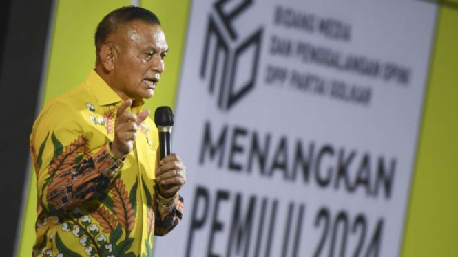 Sekretaris Jenderal Partai Golkar Lodewijk F Paulus memberikan arahan saat menghadiri Rapat Koordinasi Nasional (Rakornas) Bidang Media dan Penggalangan Opini (MPO) Partai Golkar di Jakarta, Senin, 21 November 2022.