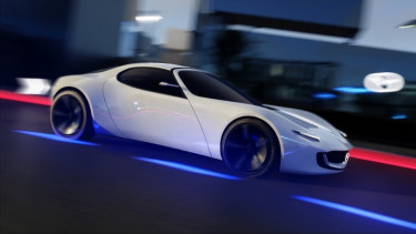 Ilustrasi gambar mobil listrik Mazda MX-5