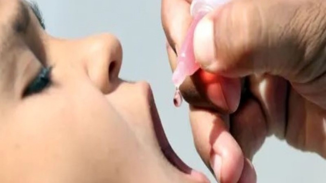 Ilustrasi anak imunisasi polio
