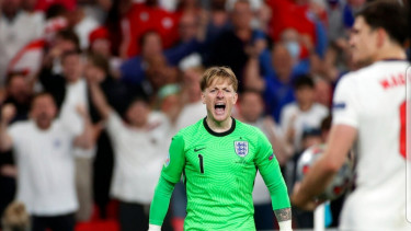 Kiper Timnas Inggris  Jordan Pickford.