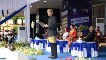 Upacara Peringatan Hari Guru Nasional Tahun 2022 di Kemendikbudristek.