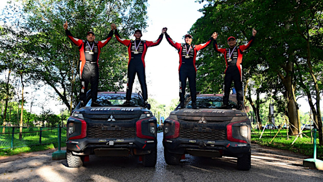 VIVA Otomotif: Tim Mitsubishi Ralliart juara AXCR 2022