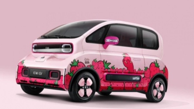 ilustrasi gambar mobil Wuling KiWi EV Edisi Lotso