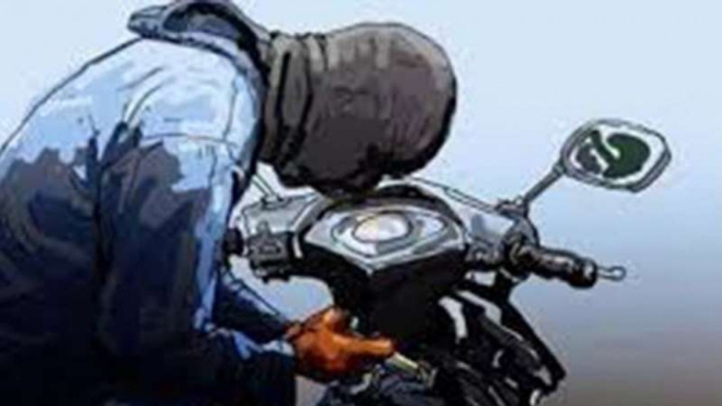Ilustrasi pencurian sepeda motor