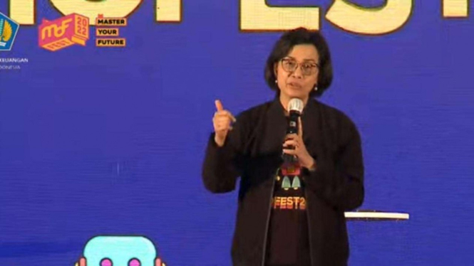 Menteri Keuangan Sri Mulyani Indrawati di Mofest Conference Indonesia 2045.