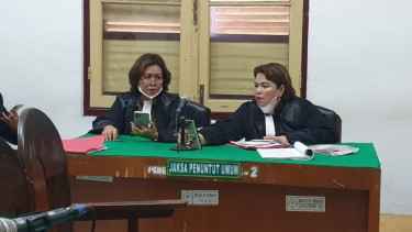 Sidang kasus narkoba dengan tuntutan mati di PN Medan.