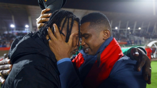 Samuel Eto'o dan Rigobert Song