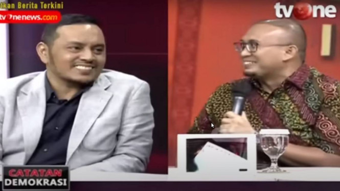 Ketua DPP Nasdem Willy Aditya dan politikus Gerindra Andre Rosiade.